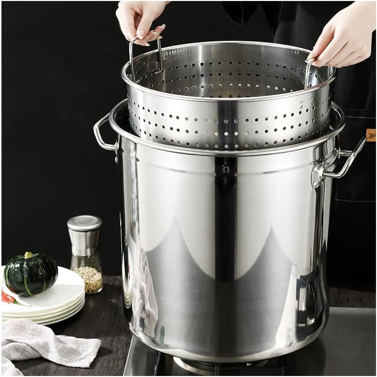 Stainless Steel Stockpot 27-63 qt Multi-Purpose Cooking Pot