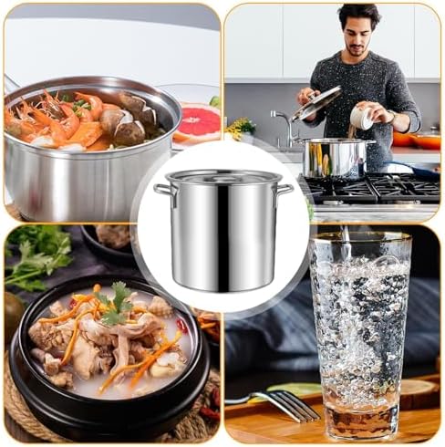 Stainless Steel Soup Pot Large Capacity Stockpot for Family Cooking