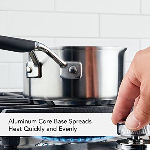 Quick Heat Easy Pour 1-Qt Stainless Saucepan