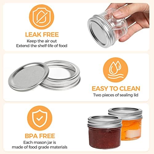 Vivid Jar with Sealed Lids for Canning DIY Projects