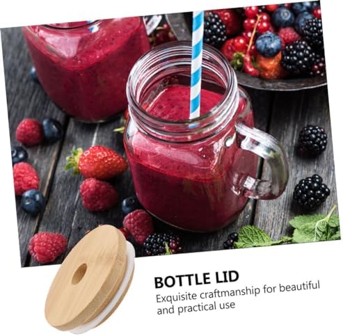4pcs Airtight Jar Lids with Straw Hole for Mason Jars