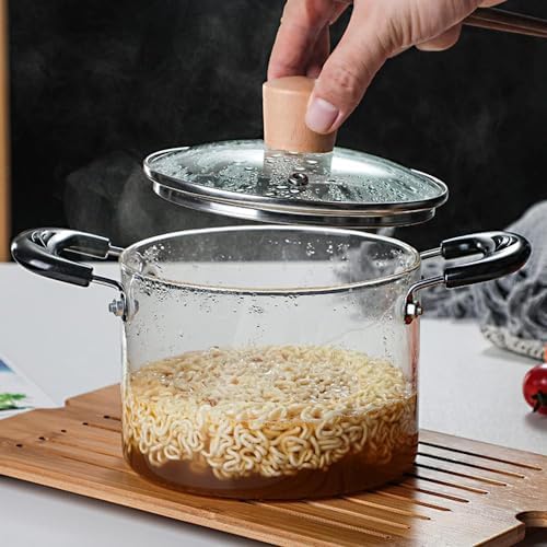 2000ml Transparent Glass Cooking Pot