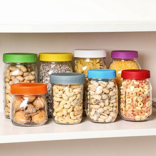 AOZITA 20-Piece Mason Jar Lids - Wide Regular Mouth Canning Kitchen Storage