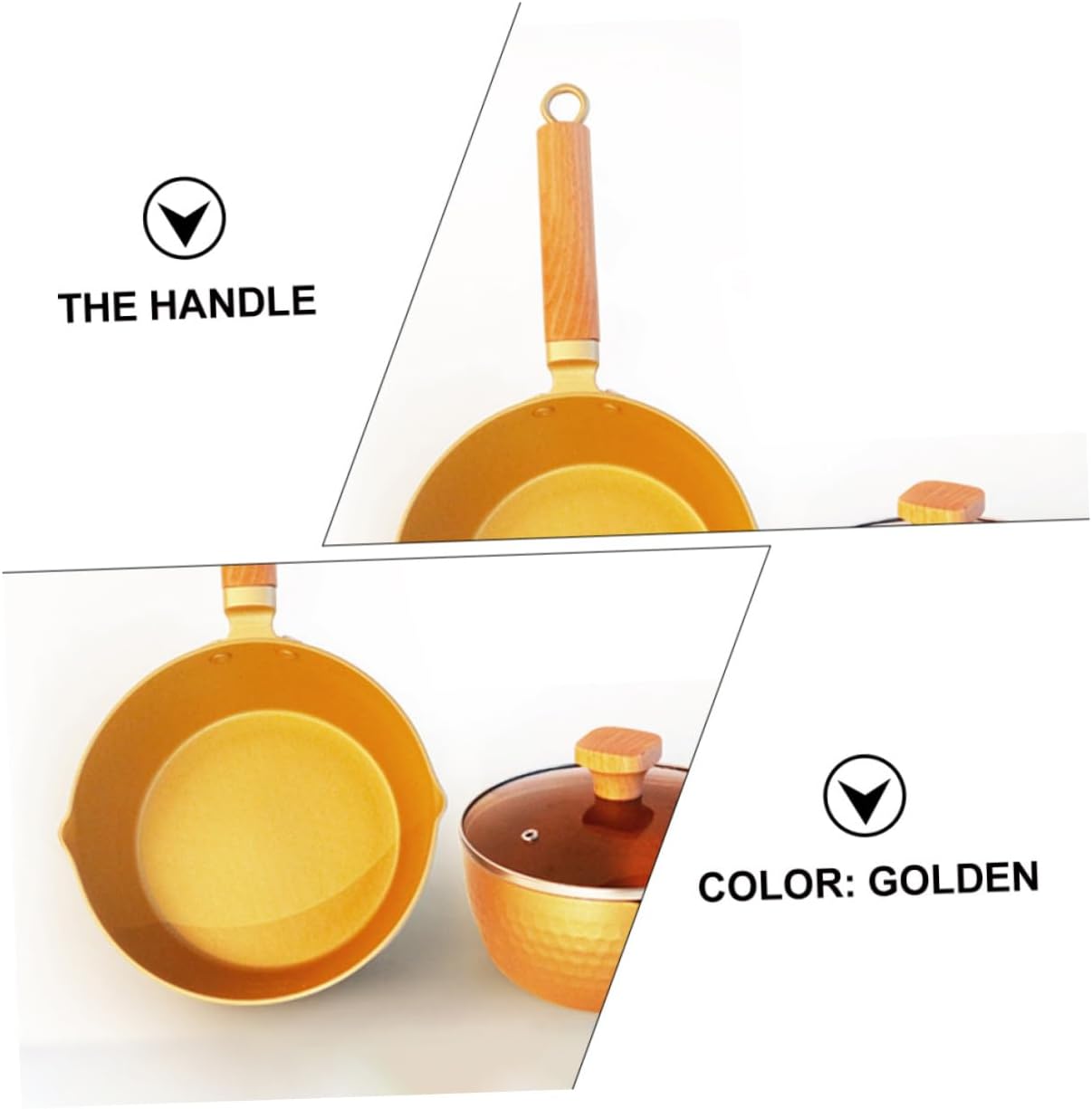 Non-stick Ergonomic sauc pot with double diversion trench