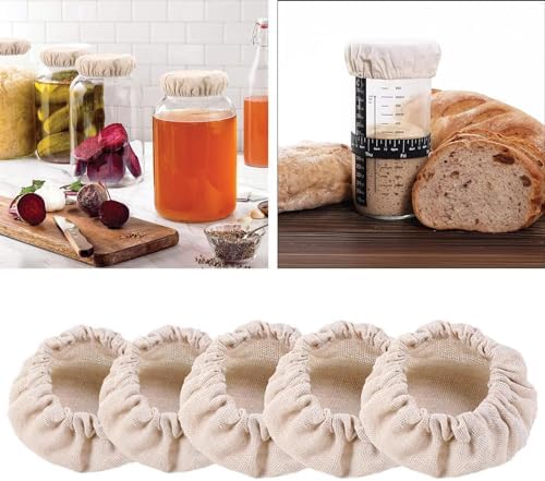 5-Piece Cloth Jar Covers for Canning Starters