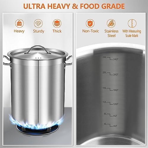24-Quart Stainless Steel Stock Pot