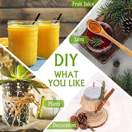Keketin 8 oz Mason Jars with Silver lids Preserve Kids Meals
