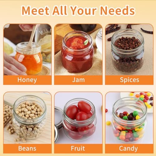 UrSpeedtekLive 30 Pack 8 oz Mason Jars with Lids and Bands 1