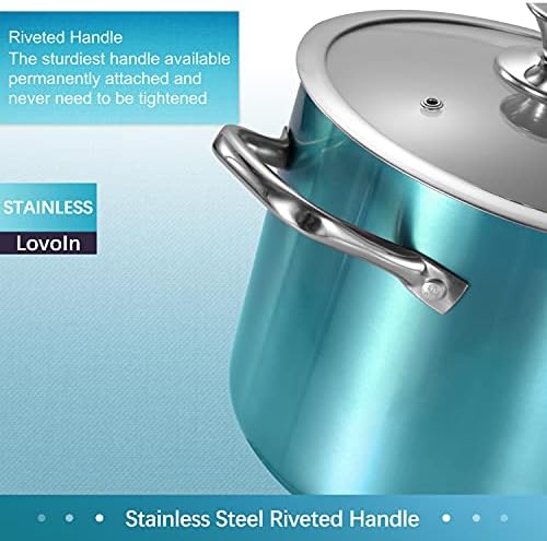 FRUITEAM Nonstick Stock Pot 7 Qt Perfect for Family Meals