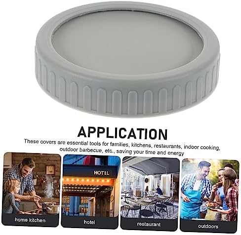 5-Set Mason Jar Lids Wide Mouth Leak-Proof Self-Closing