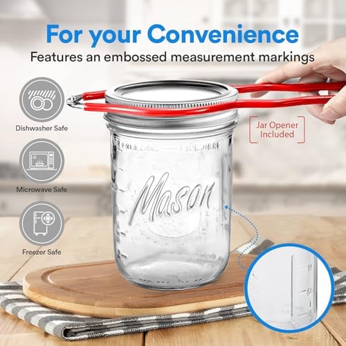 Regular Mouth Mason Jars 8 oz 12 Pack