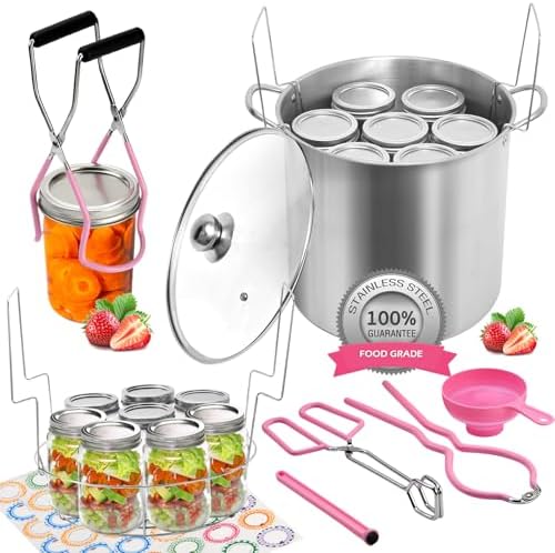 215 Quart Stainless Steel Canning Kit with Lid Rack