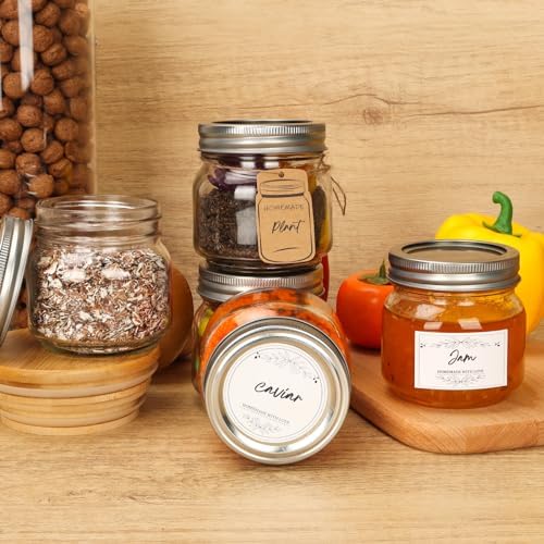 Mini Mason Jars with Labels 6-Pack