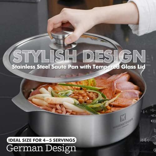 Stainless Steel 4-5 Person Casserole Durable Moist