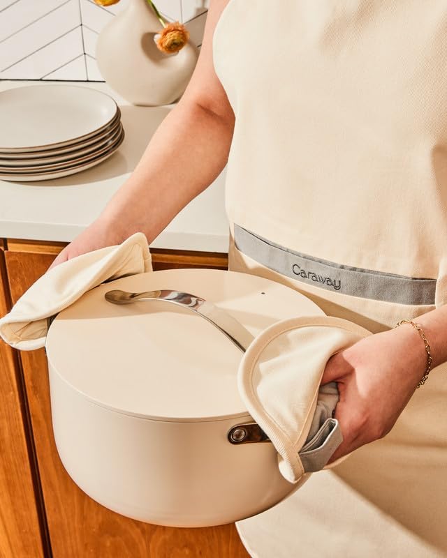 Caraway Nonstick Ceramic Dutch Oven Pot with Lid - Sage