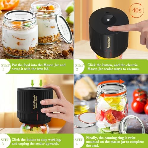 LOVE MOMENT 48PCS Canning Lids Rings for Mason Jars