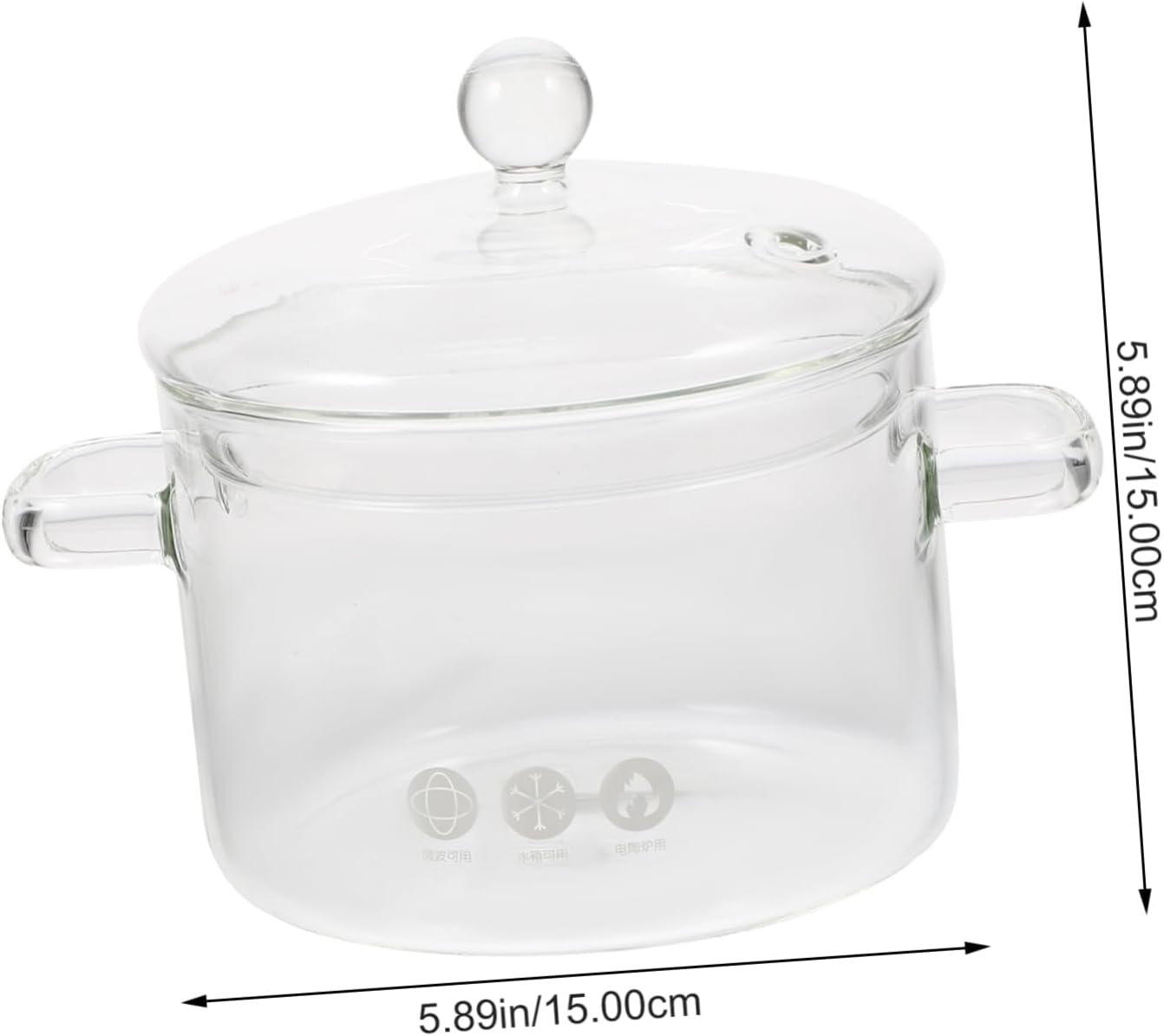 DECHOUS High Borosilicate Glass Stockpot