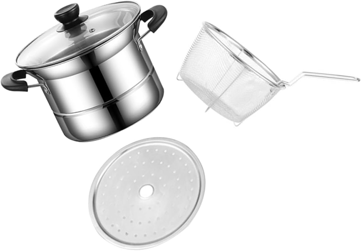 Stainless Steel Single-Handle Deep Fryer Pot for Pasta More