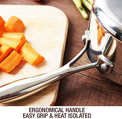 Ergonomic Mirror-Polished 175 QT Sauce Pan