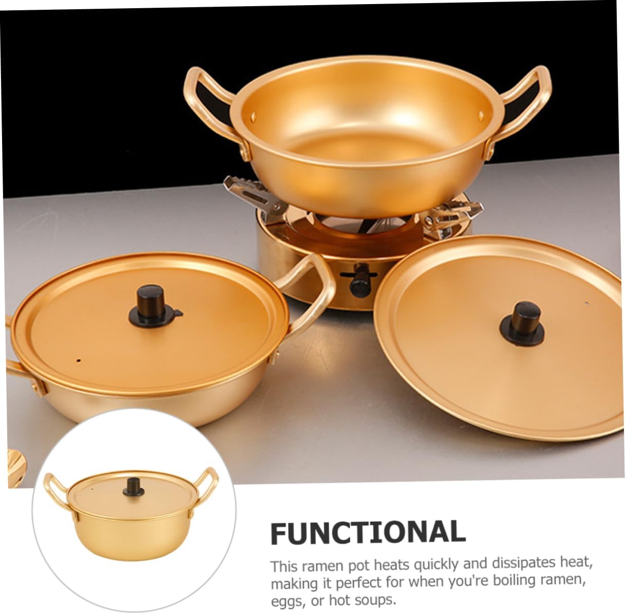 Happyyami Camping Pot - Eco-Friendly Aluminum Stockpot Best for Cooking and Camping