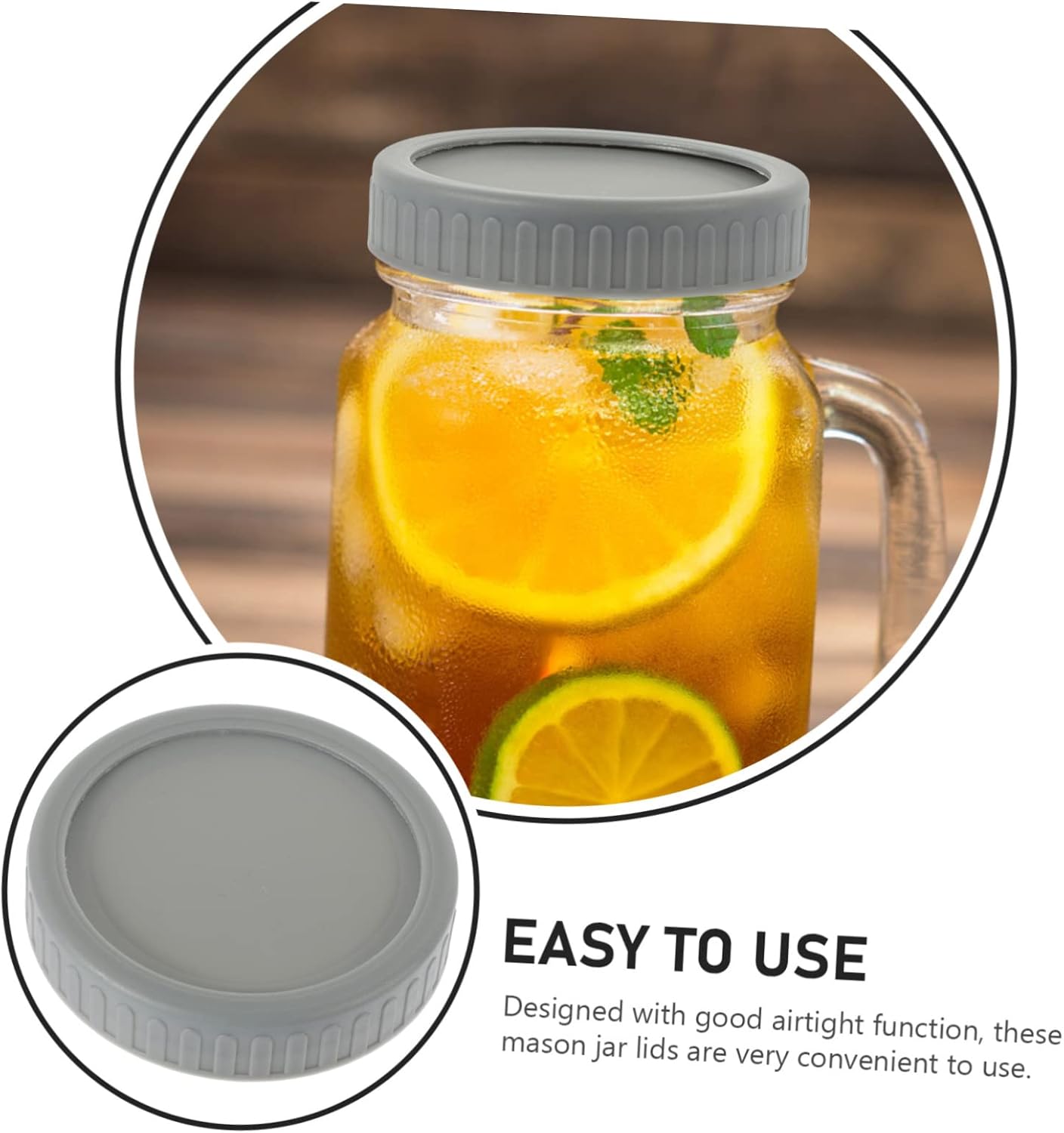 4-Pack Mason Jar lids Self-Closing Canning Jar Top Lid Set