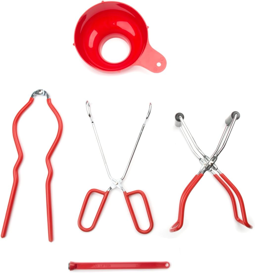 Fox Run Home Canning Tool Set Red