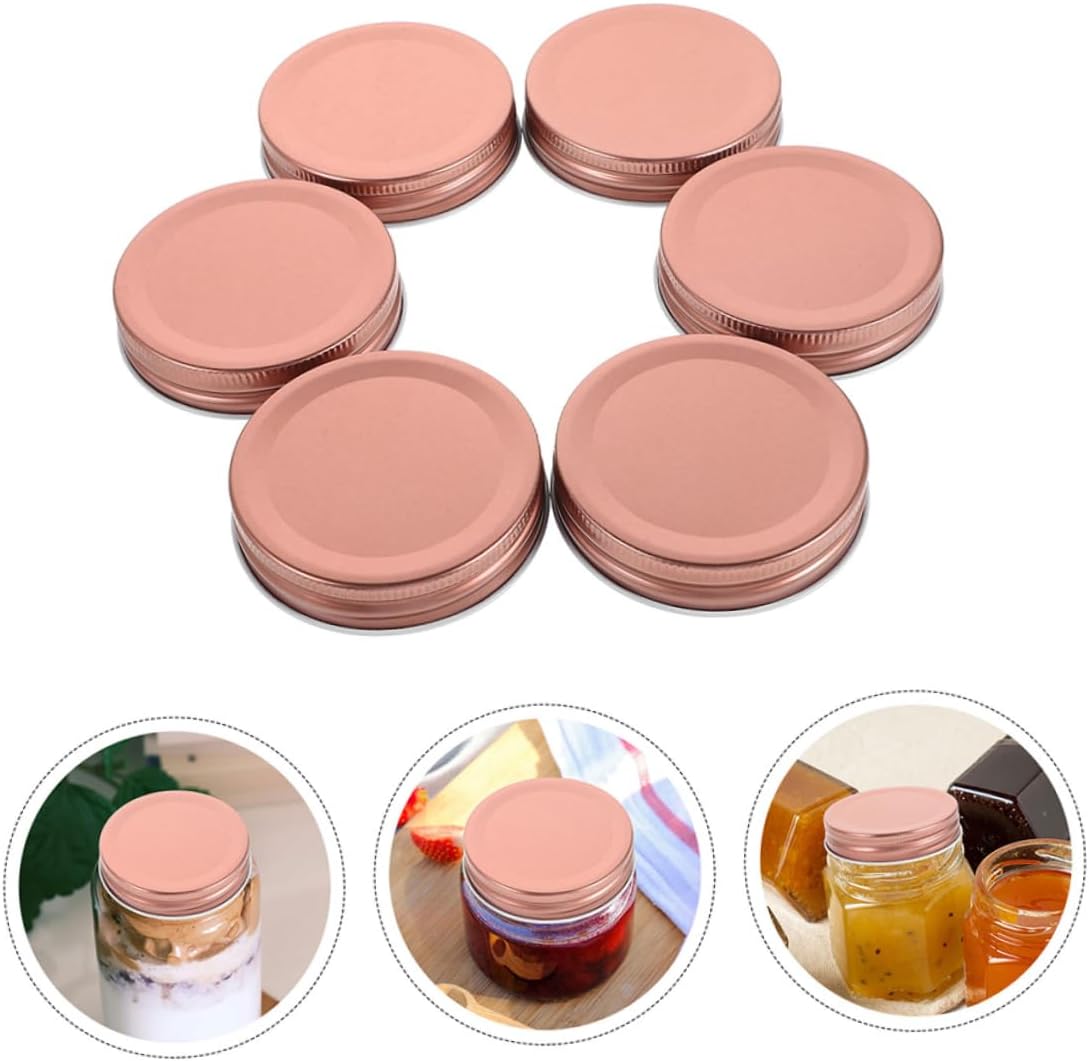24-Piece Rose Canning Lid Set for Mason Jars