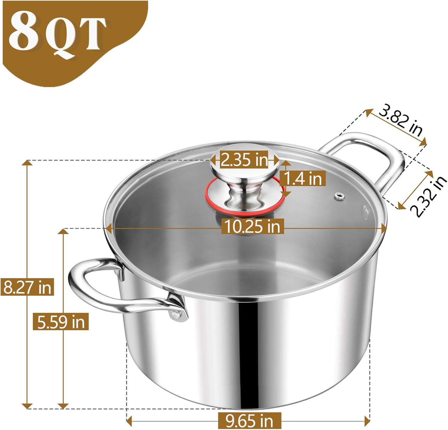 PP CHEF 8 Quart Stockpot