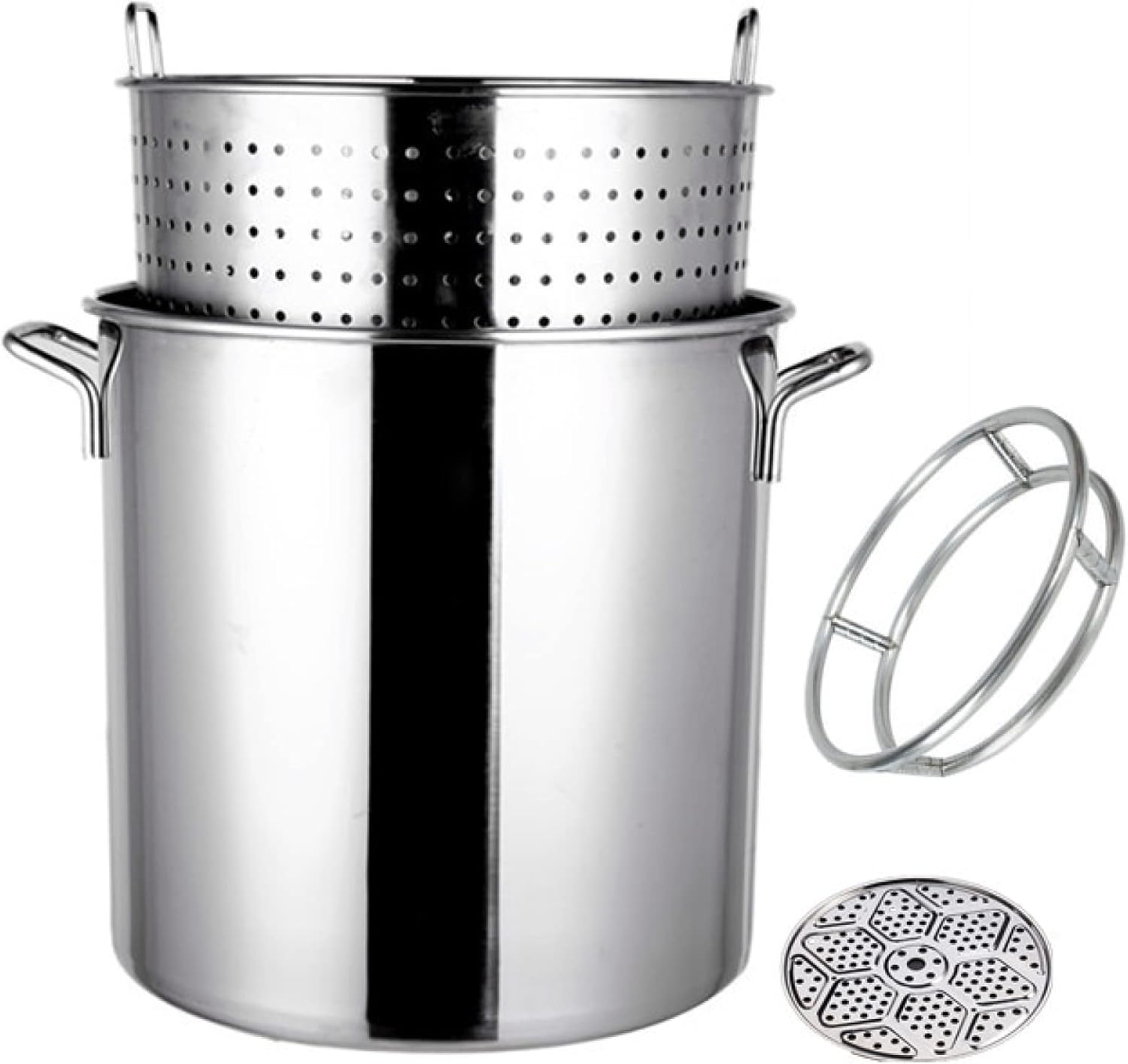 5-Piece Stainless Steel Provench Stockpot Set for Outdoor Cooking