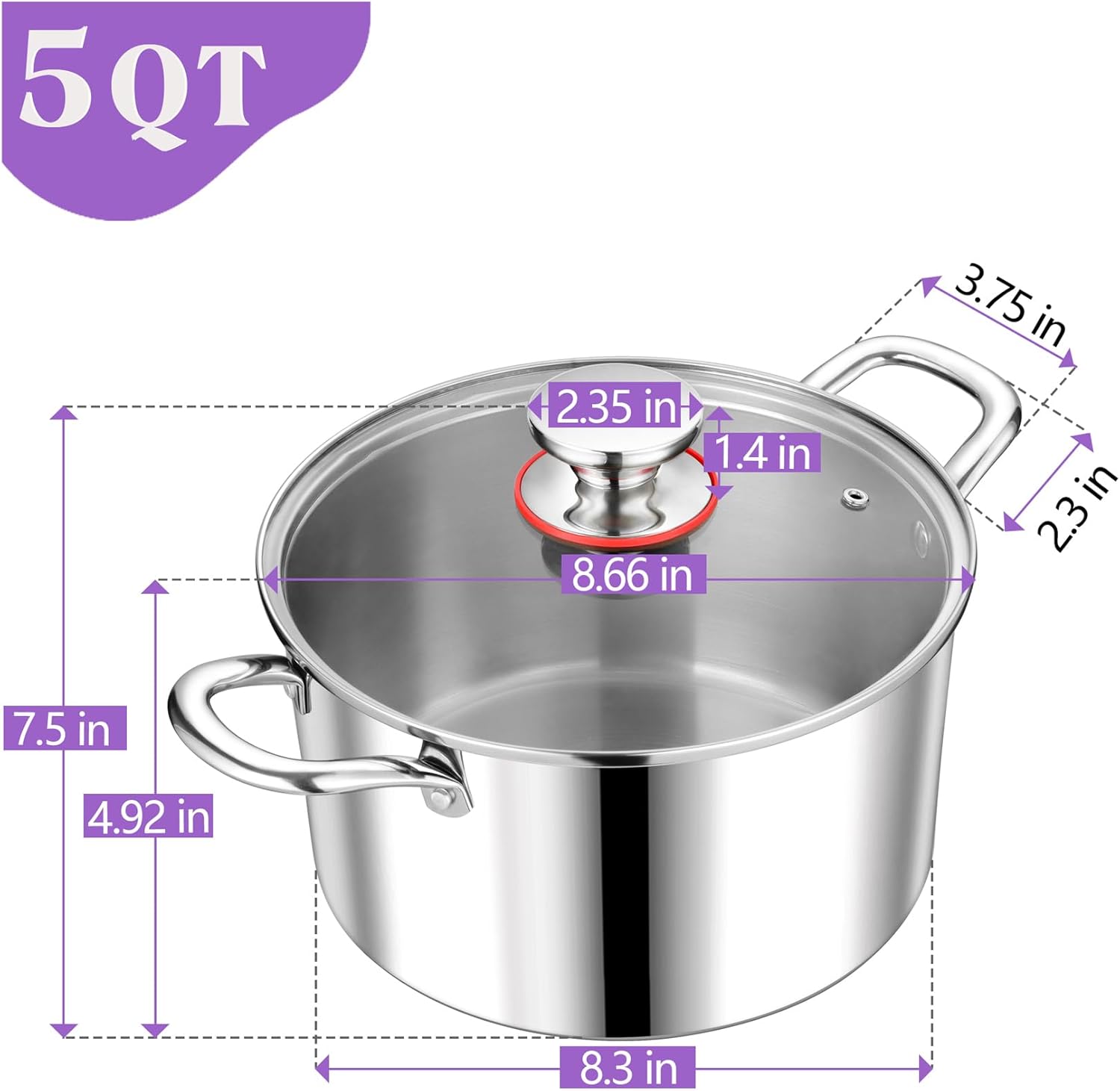 Sturdy 5QT Stockpot for Pioneers in the Kitchen