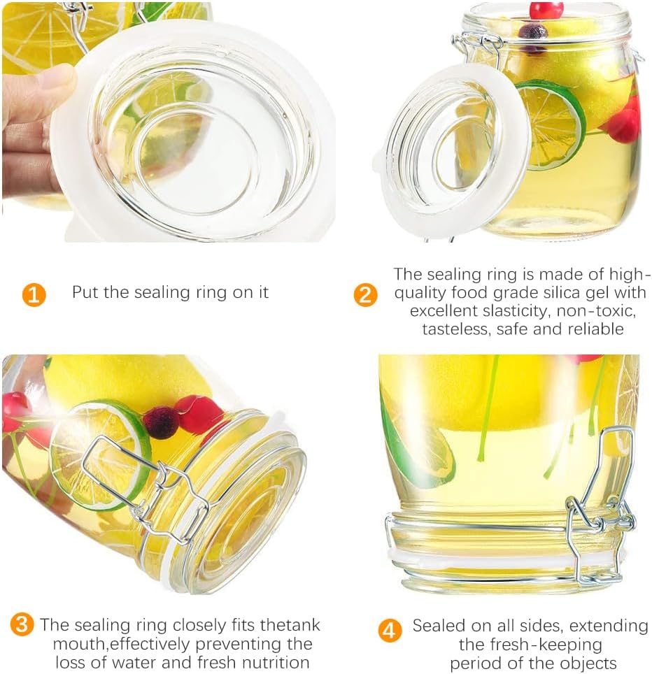 ZukoCert 8-Piece Silicone Jar Gasket Set
