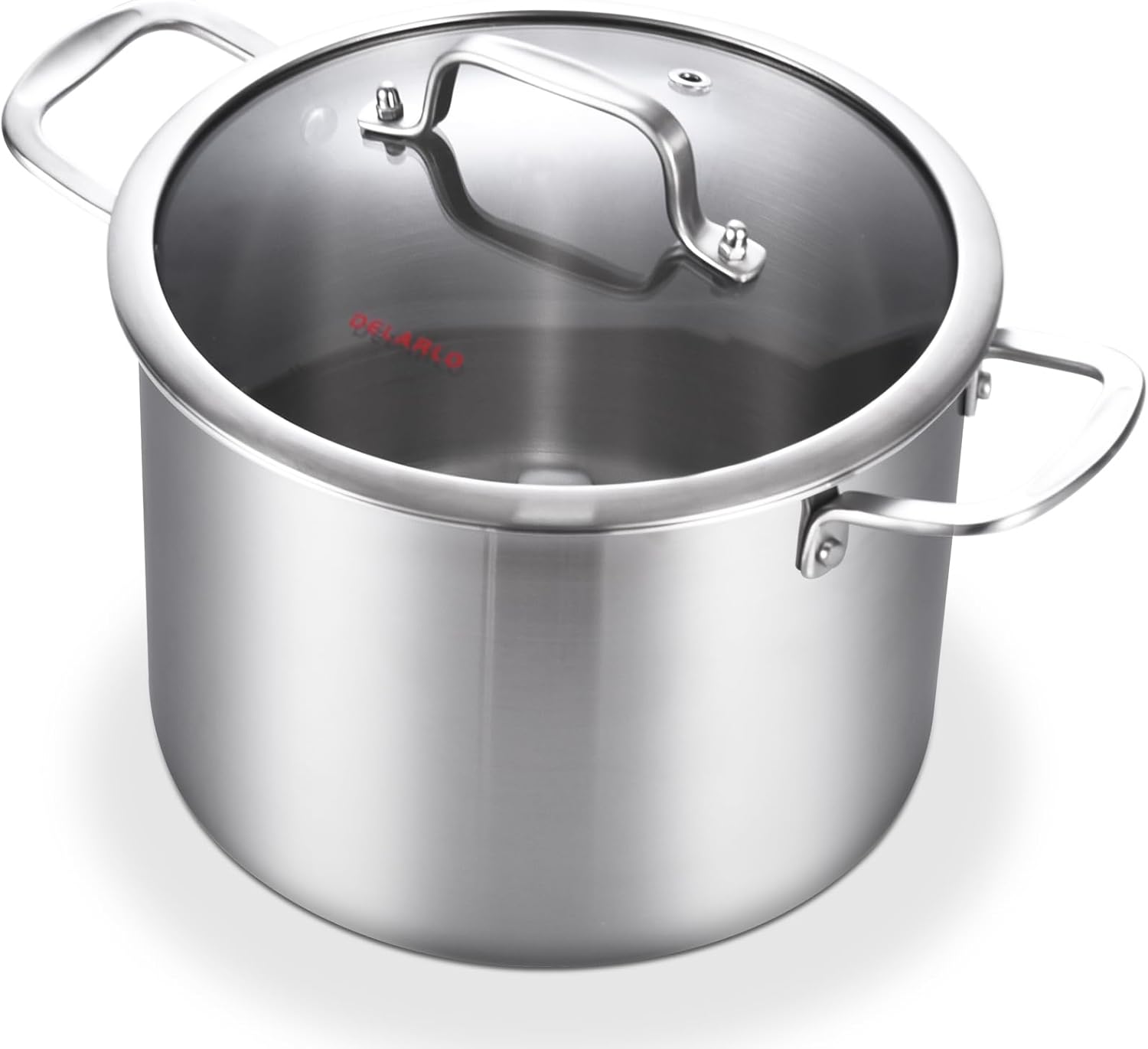 DEALERLO Tri-Ply Stainless Steel Stock Pot for Cooking