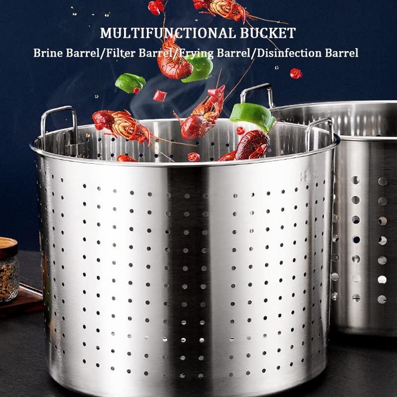 Stockpot 27Qt for simmering soups boils stews with metal handles