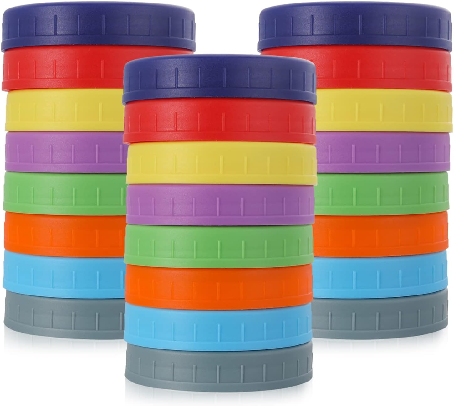 24-Pack Colorful Mason Jar Lids AOZITA
