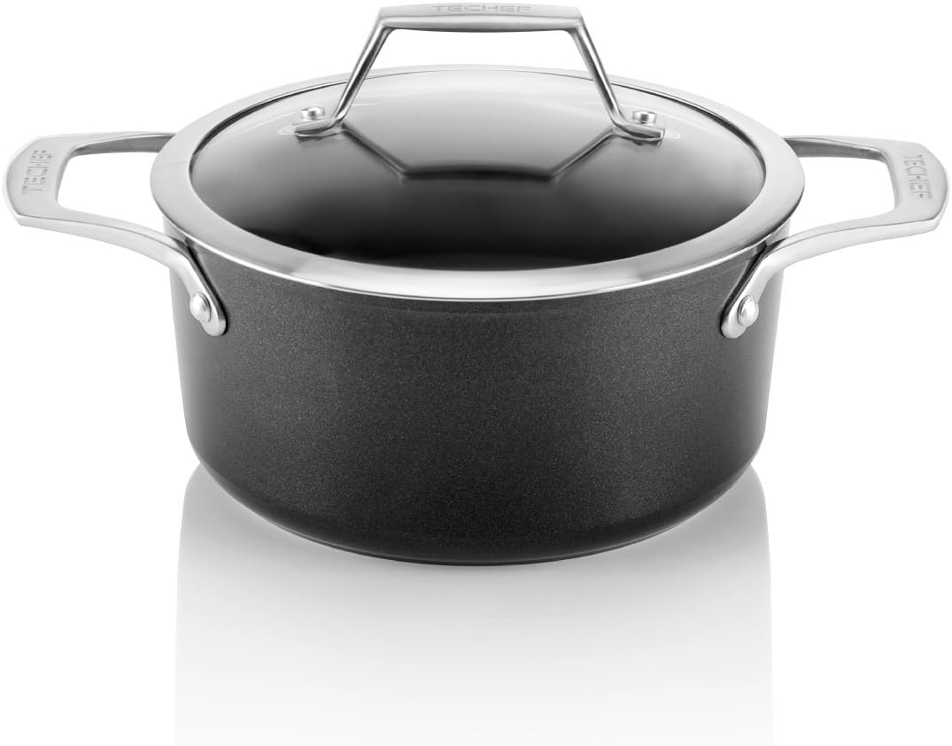 TECHEF Onyx Collection 28-Quart Soup Pot with Glass Lid