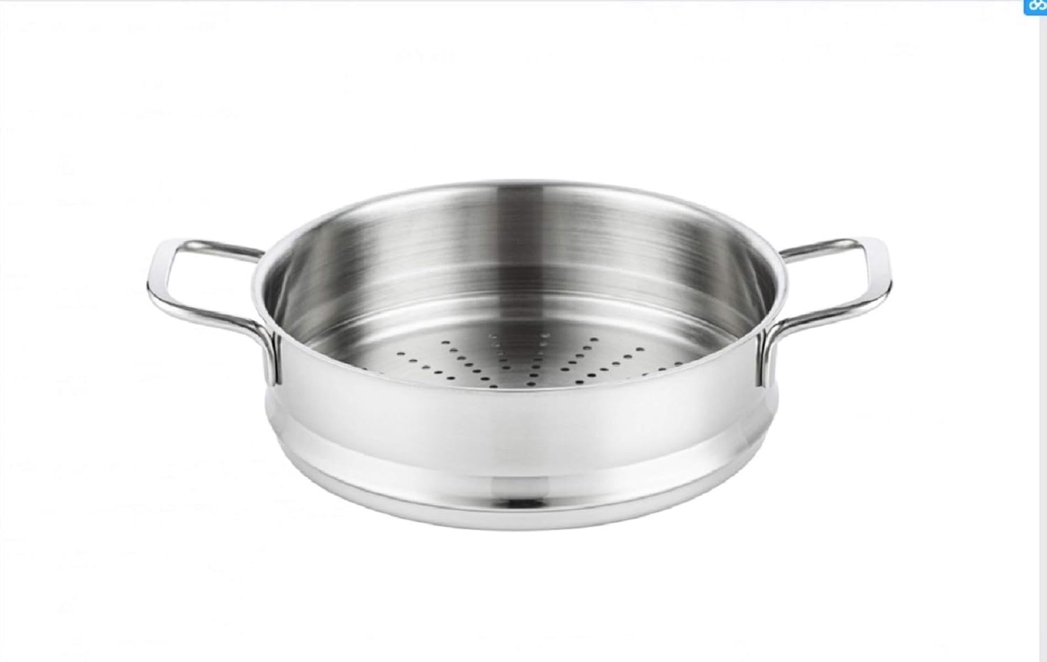 64 QT 1810 Stainless Steel Stock Pot with Steamer Insert