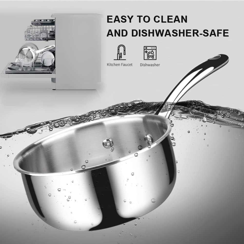 Duxtop Tri-Ply Stainless Steel Saucepan