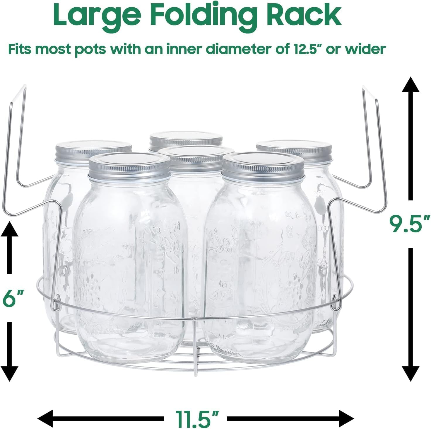 Stainless Steel Water Bath Canning Pot with Rack and Lid