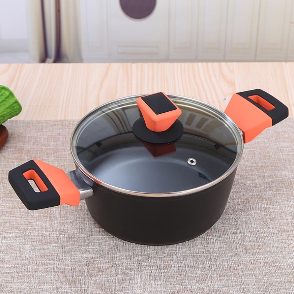 Non-Stick Stainless Steel Cookware Set with Lid