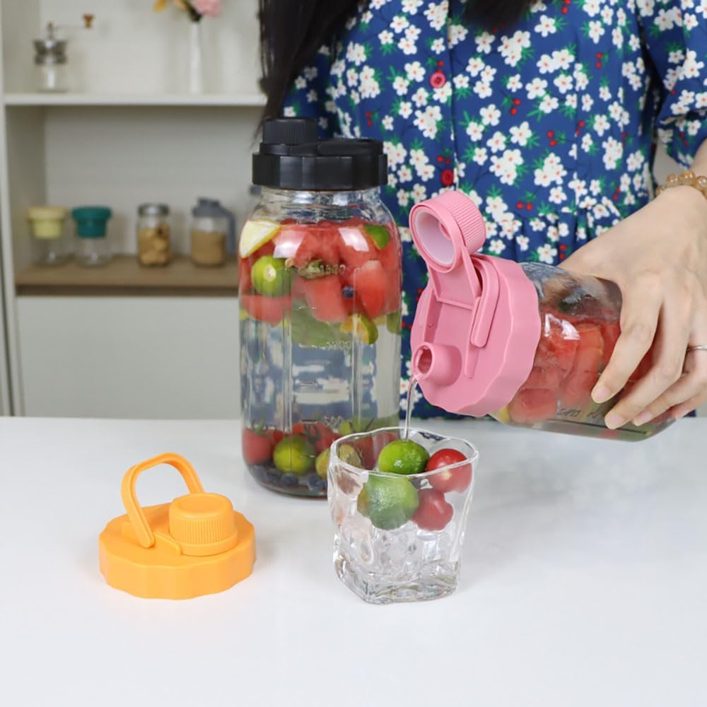 ZSLITP 2-Piece Pour Spout Lid Airtight for Mason Jars