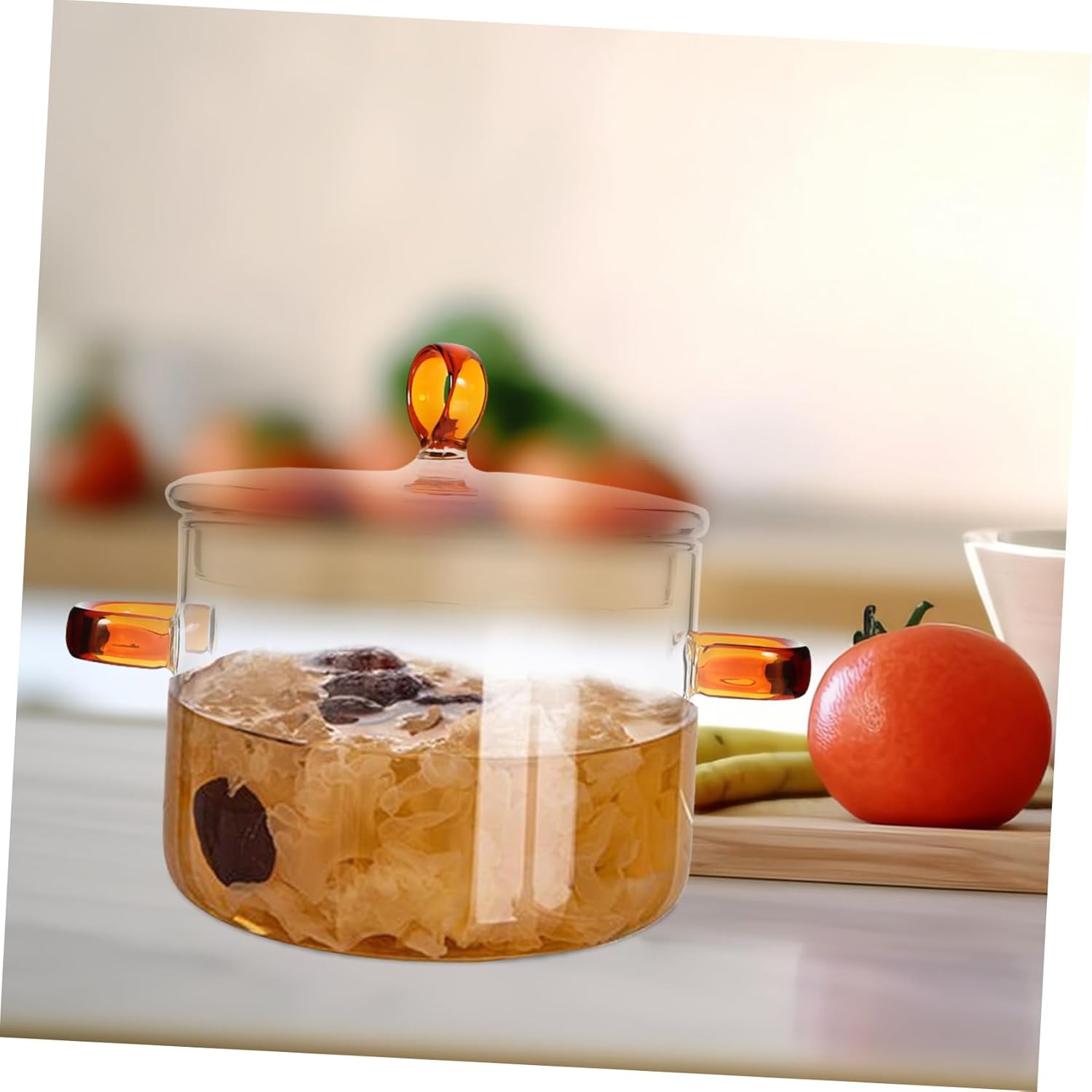High-Quality Glass Stockpot for Perfect Simmering - Durable Heat-Resistant Kitchen Essential