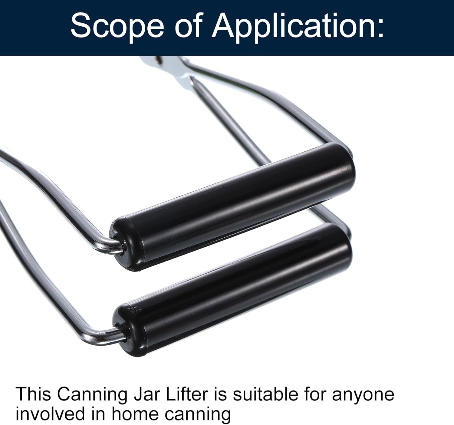 Uxcell Canning Jar Lifter Tongs Stainless Steel with Plastic Grips 22cm