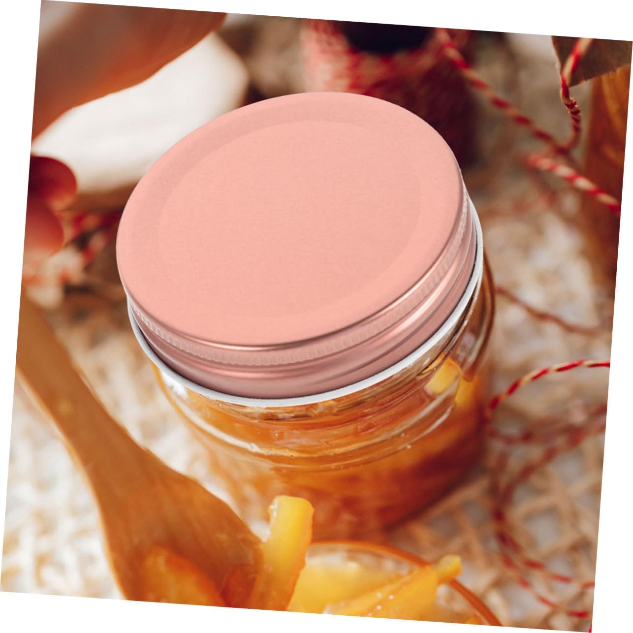 24Pack Wide Mouth Mason Jar Lids 70mm Rose Sealed Preserving Storing