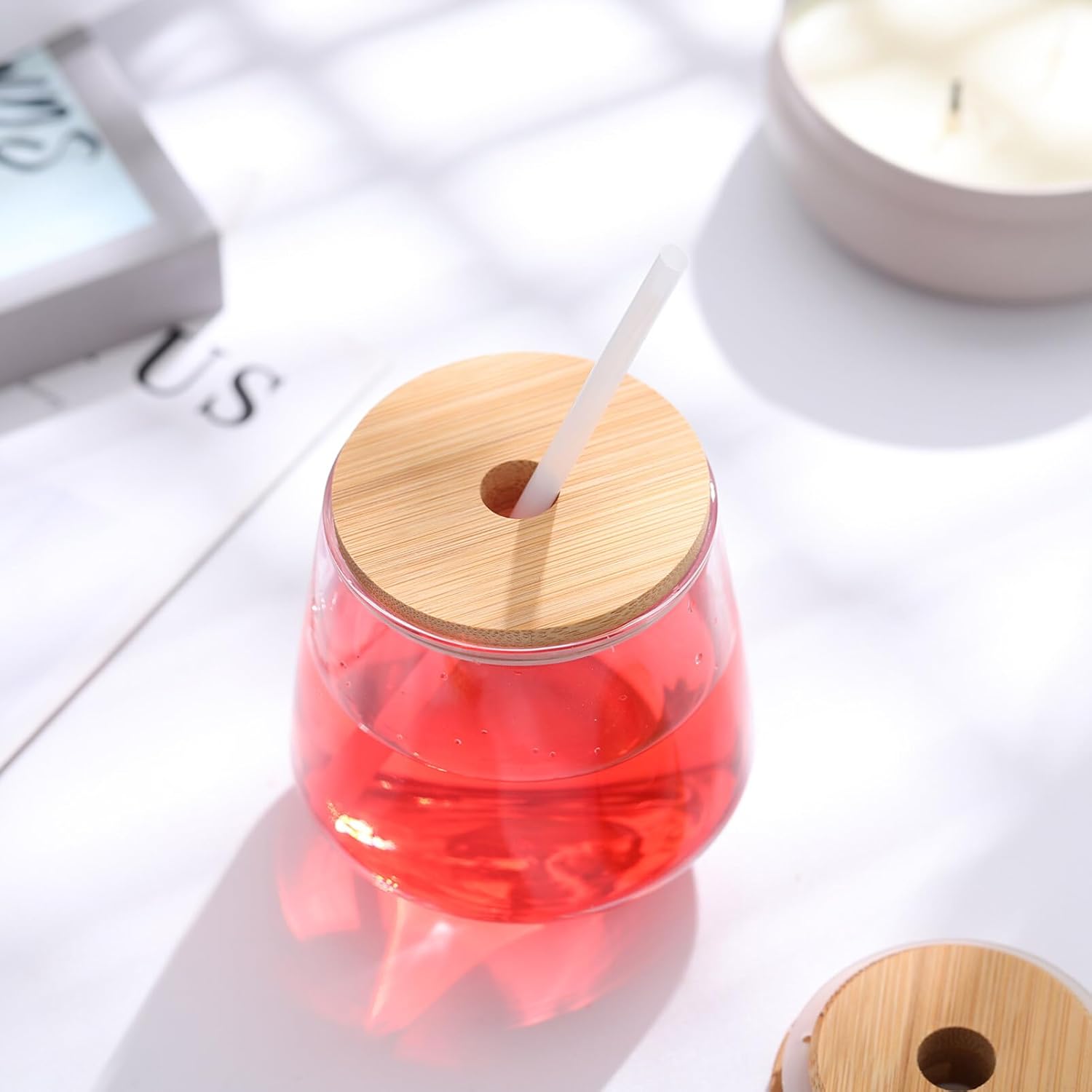 Bamboo and Silicone Yogurt Jar Lids