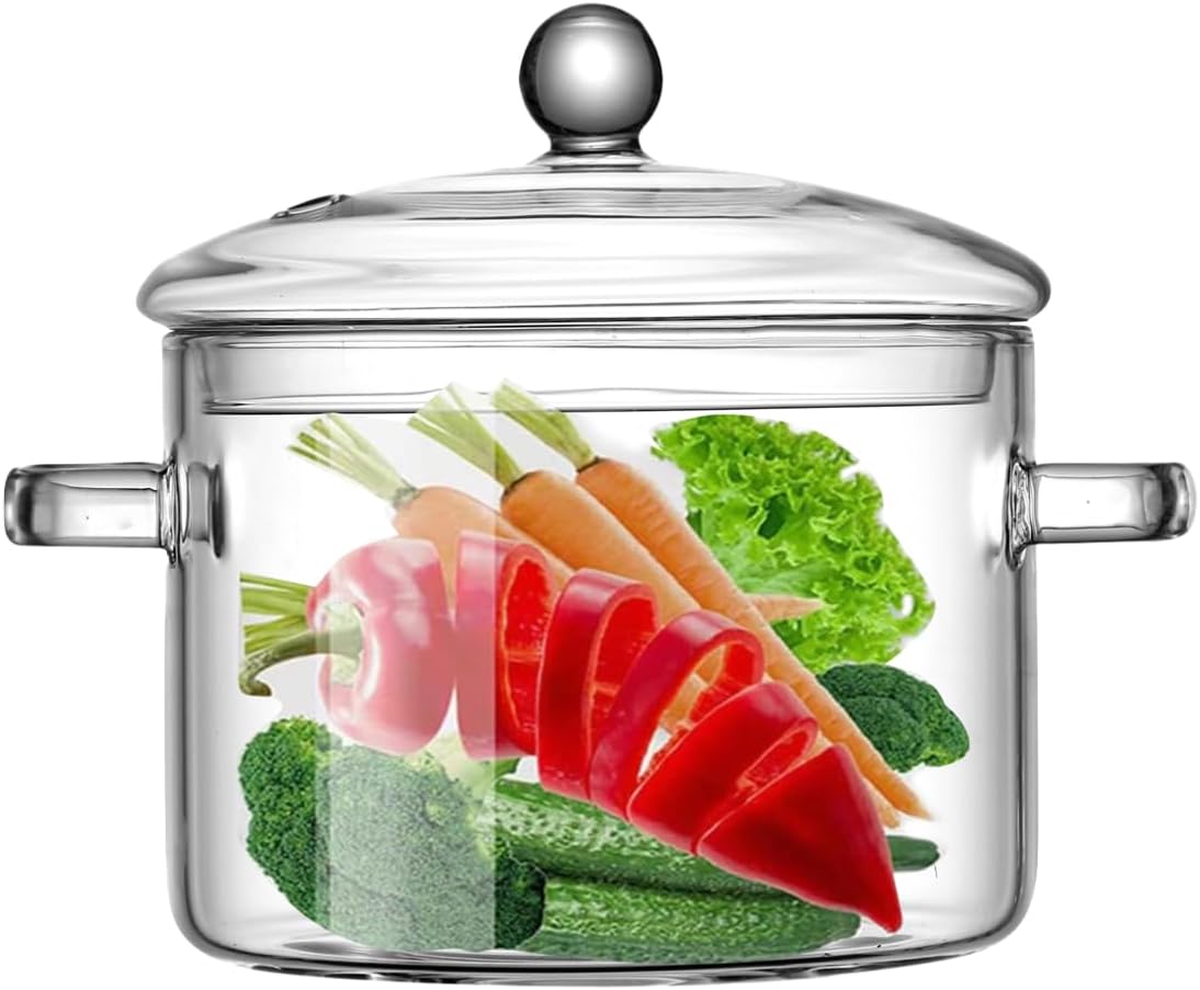 13L Heat-Resistant Glass Cooking Pot