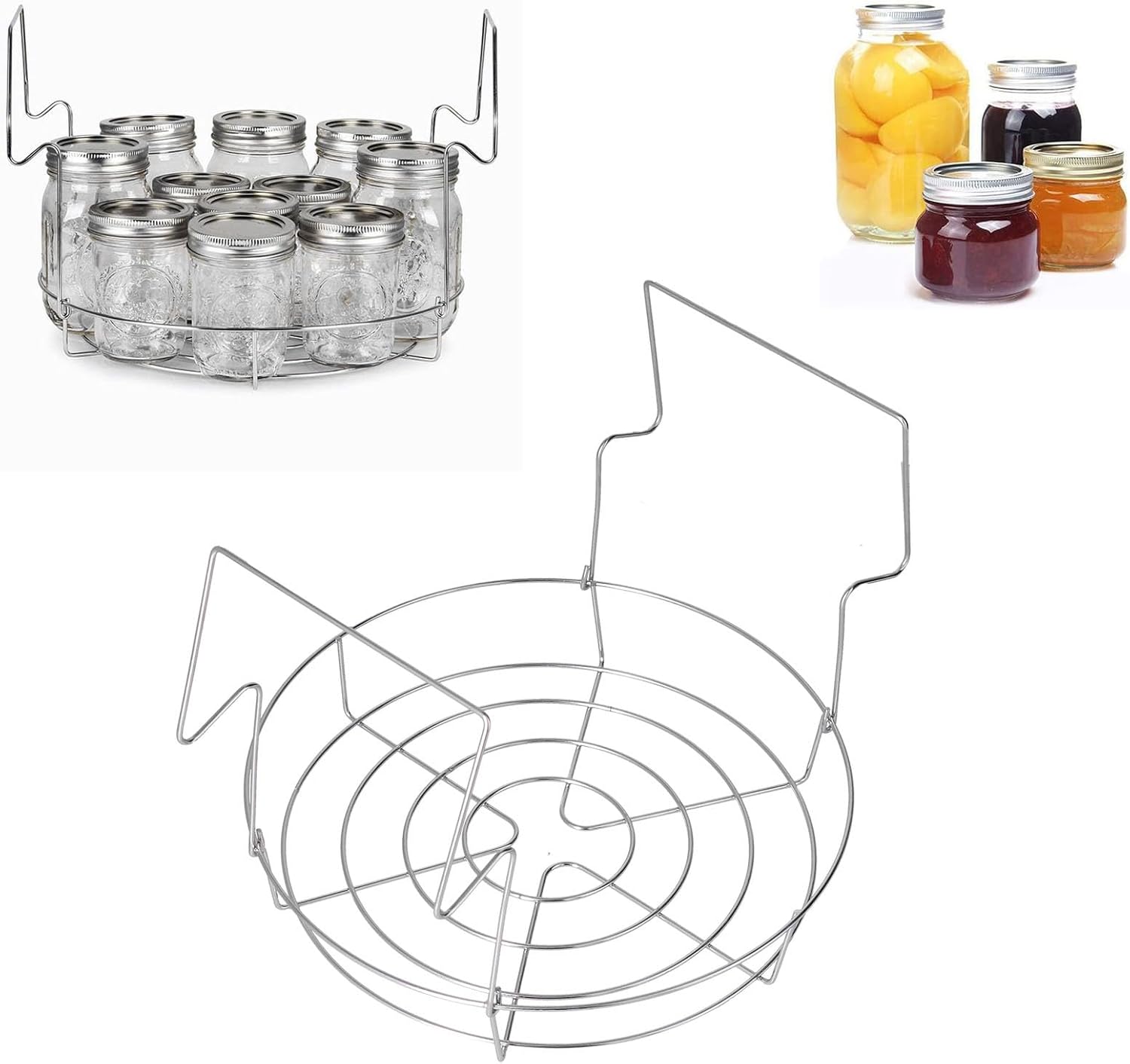 Stainless Steel Canister with 8 Mason Jars