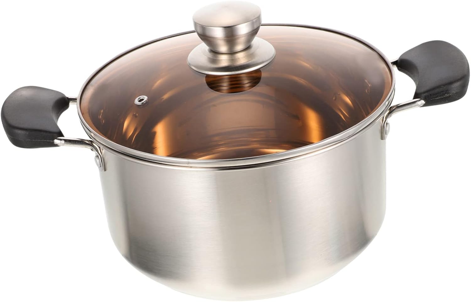 SHOWERORO Double Ear Stock Pot with Lid 1