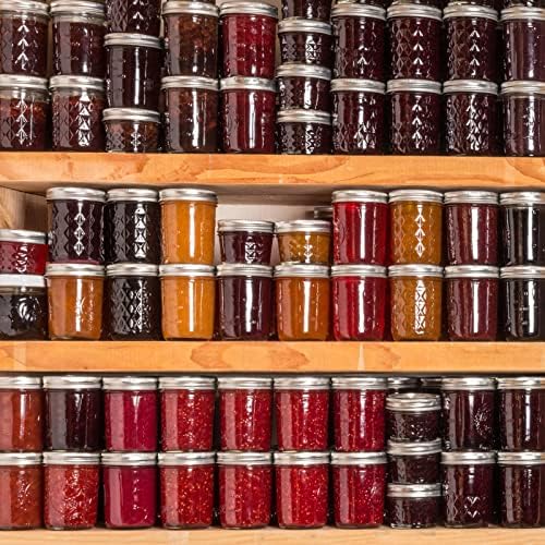 Keketin 8 oz Mason Jars with Silver lids Preserve Kids Meals
