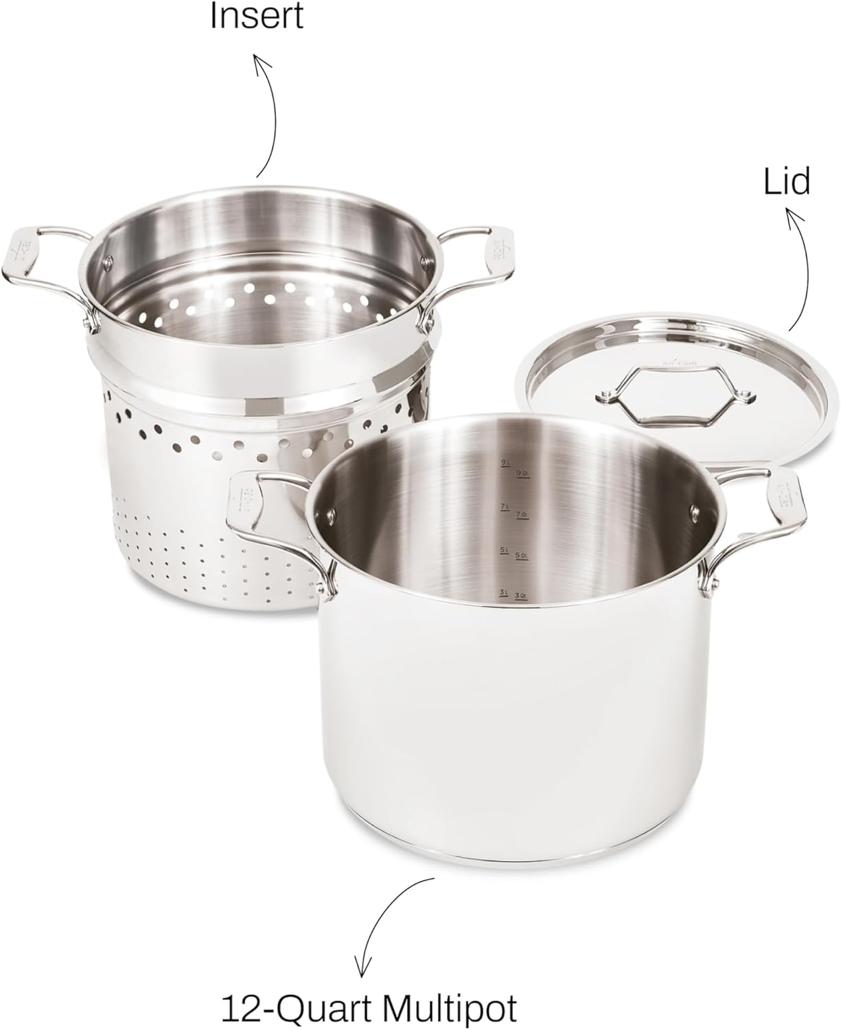 All-Clad Simply Strain 12 Quart Stain Steel Multipot