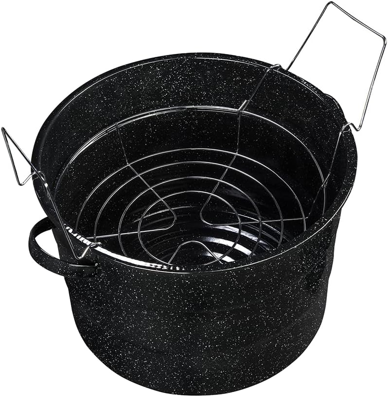 Granite Ware Stockpot with Lid and Jar Rack 4 Jar Capacity
